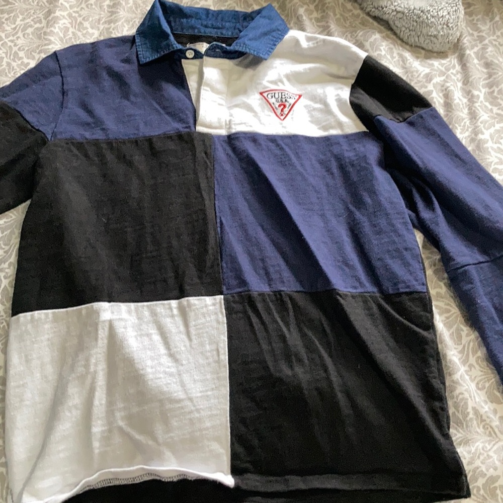 Guess paneled polo shirt